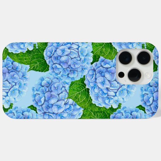 Blauw waterolieringspatroon Case-Mate iPhone case (Achterkant (horizontaal))