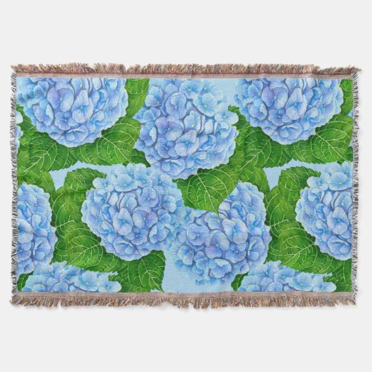 Blauw waterolieringspatroon deken (Voorkant)
