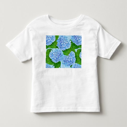 Blauw waterolieringspatroon kinder shirts (Voorkant)