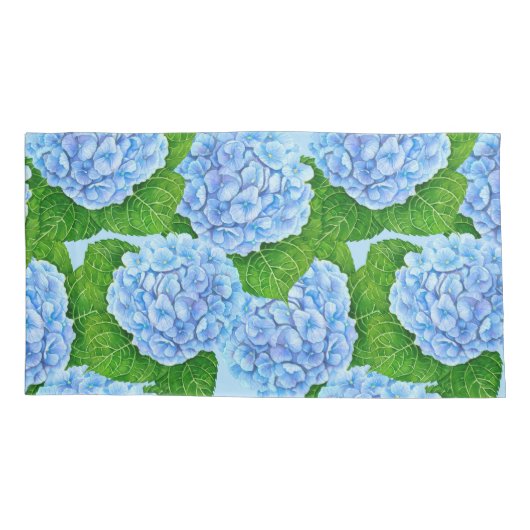 Blauw waterolieringspatroon kussensloop (Achterkant-Links)