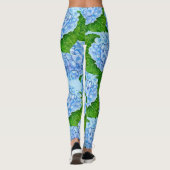 Blauw waterolieringspatroon leggings (Achterkant)