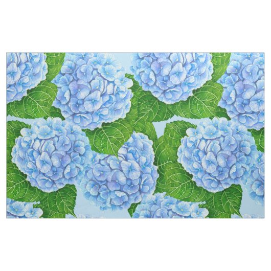 Blauw waterolieringspatroon stof (Fat Quarter)