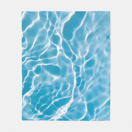 Blauw wateroppervlak, natuur abstract fleece deken (Voorkant)
