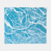 Blauw wateroppervlak, natuur abstract fleece deken (Voorkant (Horizontaal))