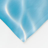 Blauw wateroppervlak, natuur abstract fleece deken (Hoek)