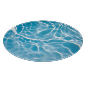 Blauw wateroppervlak, natuur abstract snijplank (Hoek)