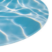 Blauw wateroppervlak, natuur abstract snijplank (Hoek)