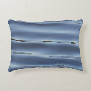 Blauw waterpatroon accent kussen