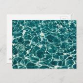 Blauw waterpatroon briefkaart (Voorkant / Achterkant)