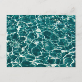 Blauw waterpatroon briefkaart