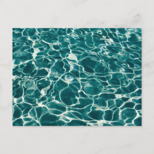 Blauw waterpatroon briefkaart