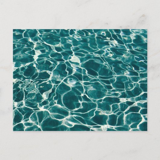 Blauw waterpatroon briefkaart (Voorkant)