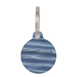 Blauw waterpatroon huisdierpenning