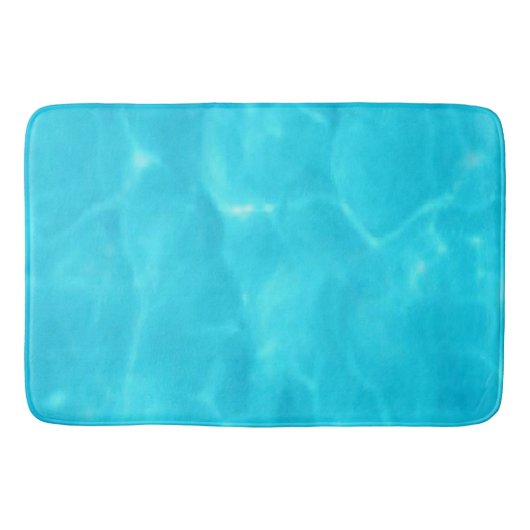 Blauw waterpatroon op badmat (Voorkant)