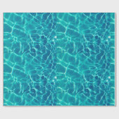 Blauw waterrimpels omslagpapier cadeaupapier (Vlak)