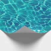 Blauw waterrimpels omslagpapier cadeaupapier (Hoek)