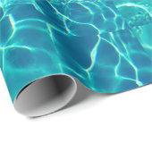 Blauw waterrimpels omslagpapier cadeaupapier (Rol Hoek)