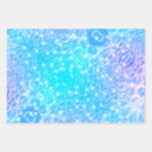 Blauw waterrimpels watertextuur koele moderne chic inpakpapier vel (Voorkant 2)