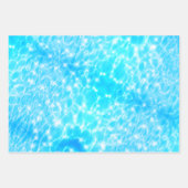 Blauw waterrimpels watertextuur koele moderne chic inpakpapier vel (Voorkant)