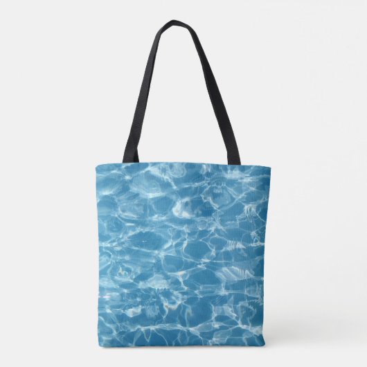  blauw waterrimpels zomerTas Tote Bag (Achterkant)