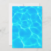 Blauw Waterstrand & Bestemming Trouw Ocean Thema Kaart (Achterkant)