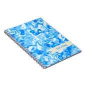 Blauw watertextuurdagboek / tijdschrift / notitieb notitieboek (Rechterzijde)