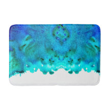 Blauw waterverf abstract oceaanontwerp