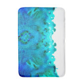 Blauw waterverf abstract oceaanontwerp badmat (Voorkant Verticaal)