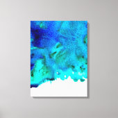 Blauw waterverf abstract oceaanontwerp canvas afdruk (Voorkant)