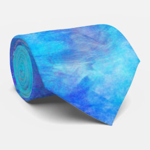 Blauw Waterverf Abstract ontwerp Stropdas
