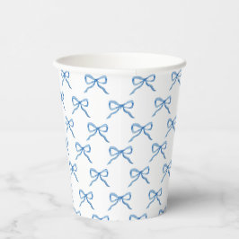 Blauw Waterverf Boog Patroon Papieren Bekers
