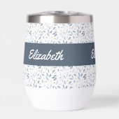 Blauw Waterverf Botanisch Patroonnaam (Voorkant)
