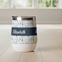 Blauw Waterverf Botanisch Patroonnaam