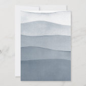 Blauw Waterverf Bruiloft met Dompeltechniek Kaart (Achterkant)