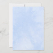 Blauw Waterverf bruin Beer Baby shower per post Kaart (Achterkant)