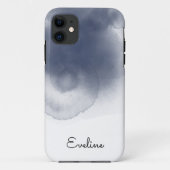 Blauw Waterverf Case-Mate iPhone Case (Achterkant)