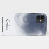 Blauw Waterverf Case-Mate iPhone Case (Achterkant (horizontaal))