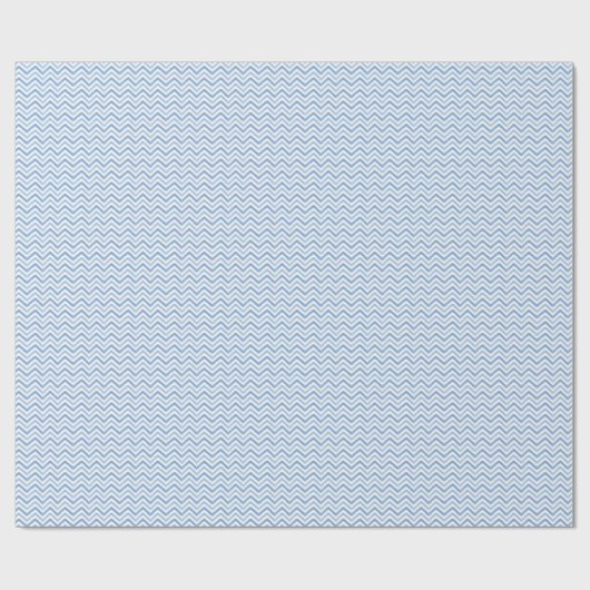 Blauw Waterverf Chevron Wrapping Paper Cadeaupapier (Vlak)