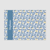 Blauw Waterverf Citroen Tissuepapier (Voorkant)