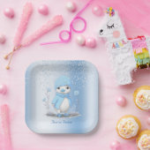 Blauw Waterverf eendendocument Bord (Feest)