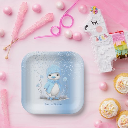 Blauw Waterverf eendendocument Bord (Feest)