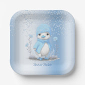 Blauw Waterverf eendendocument Bord (Voorkant)