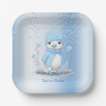 Blauw Waterverf eendendocument Bord