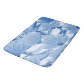 Blauw Waterverf Floral design Badmat (Gekanteld)