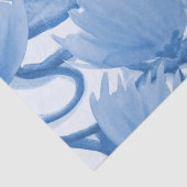 Blauw Waterverf Floral design Tissuepapier (Detail)