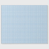 Blauw Waterverf Gingham-pakpapier Cadeaupapier (Vlak)