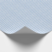 Blauw Waterverf Gingham-pakpapier Cadeaupapier (Hoek)