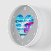 Blauw waterverf hart (Hoek)