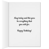 Blauw Waterverf Hart 35e Verjaardag (Binnen (Rechts))