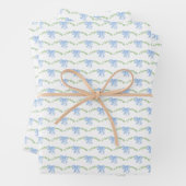 blauw waterverf kogels voor het verpakken van papi inpakpapier vel (In situ)